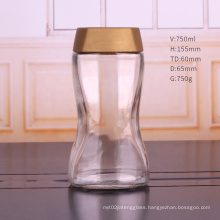 200g 750ml glass coffee jar storage glass jar with plastic cap